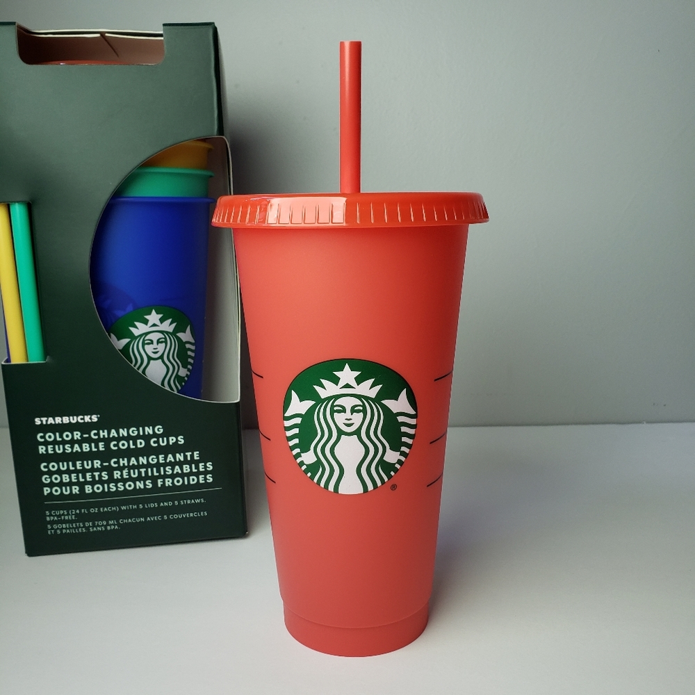 🌈 Starbucks Tomato red Color changing cup 2020